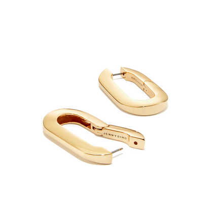 Gold Plated Oversized U Earrings