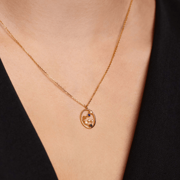 Aquarius Oval Gemstone Pendant
