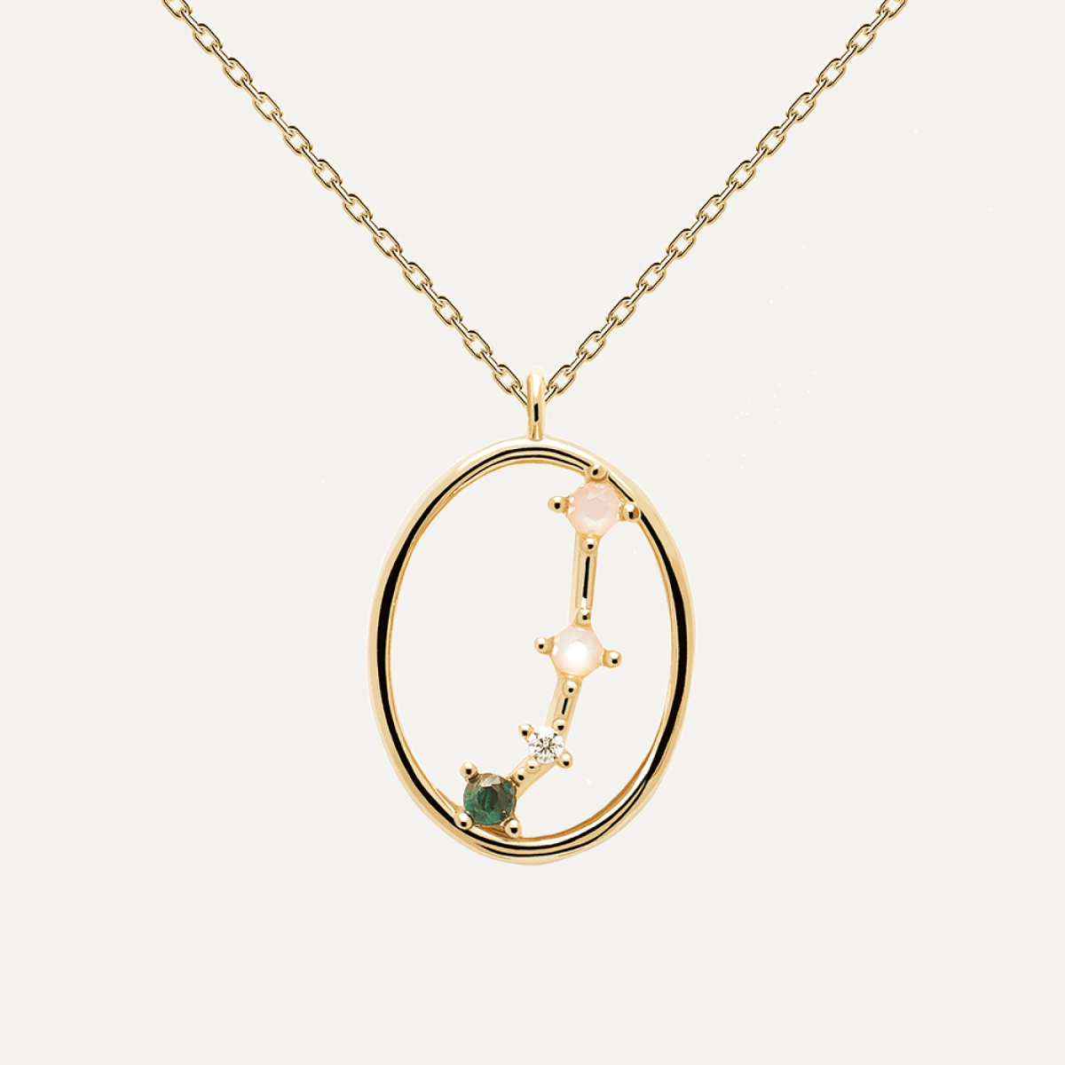 Aries Oval Multi-gem Pendant