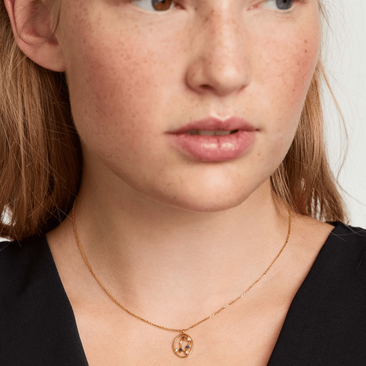 Gemini Oval Gemstone Pendant