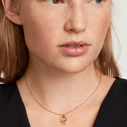 Gemini Oval Gemstone Pendant