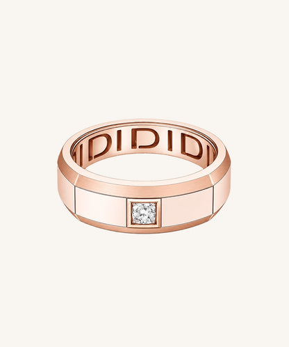 Modern Diamond Signet Ring