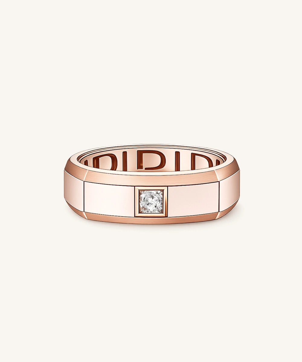 Modern Diamond Signet Ring