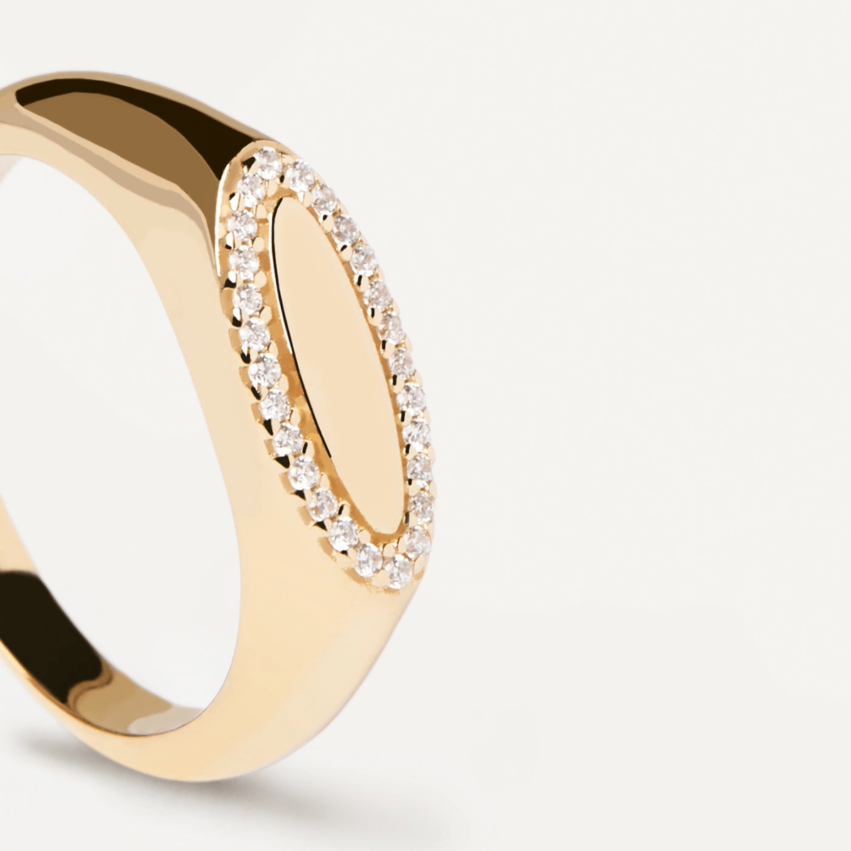 Zirconia Lace Engravable Ring