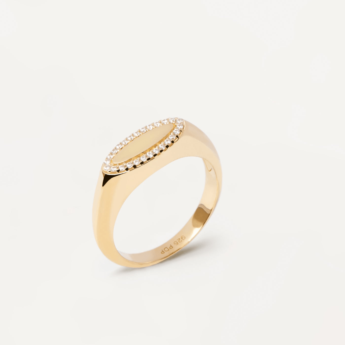 Zirconia Lace Engravable Ring