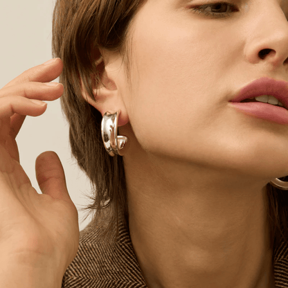 Bold Silver Doune Hoops