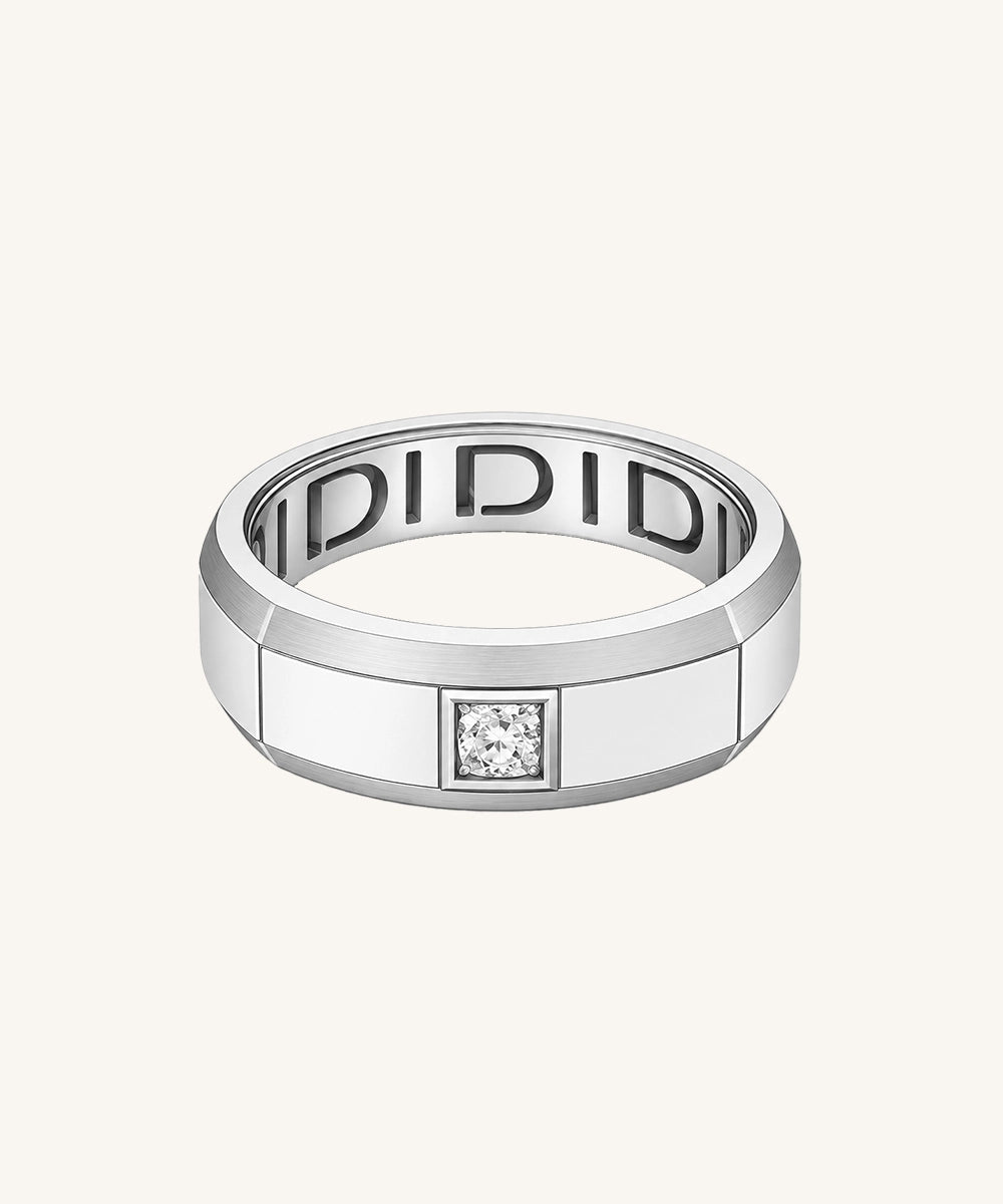 Modern Diamond Signet Ring