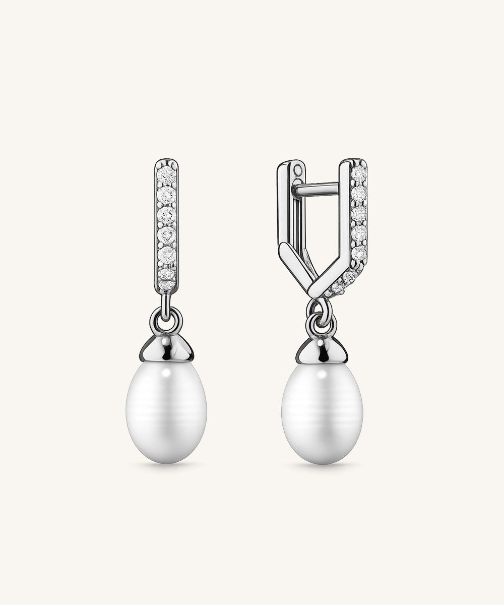 Elegant Pearl Drop Earrings