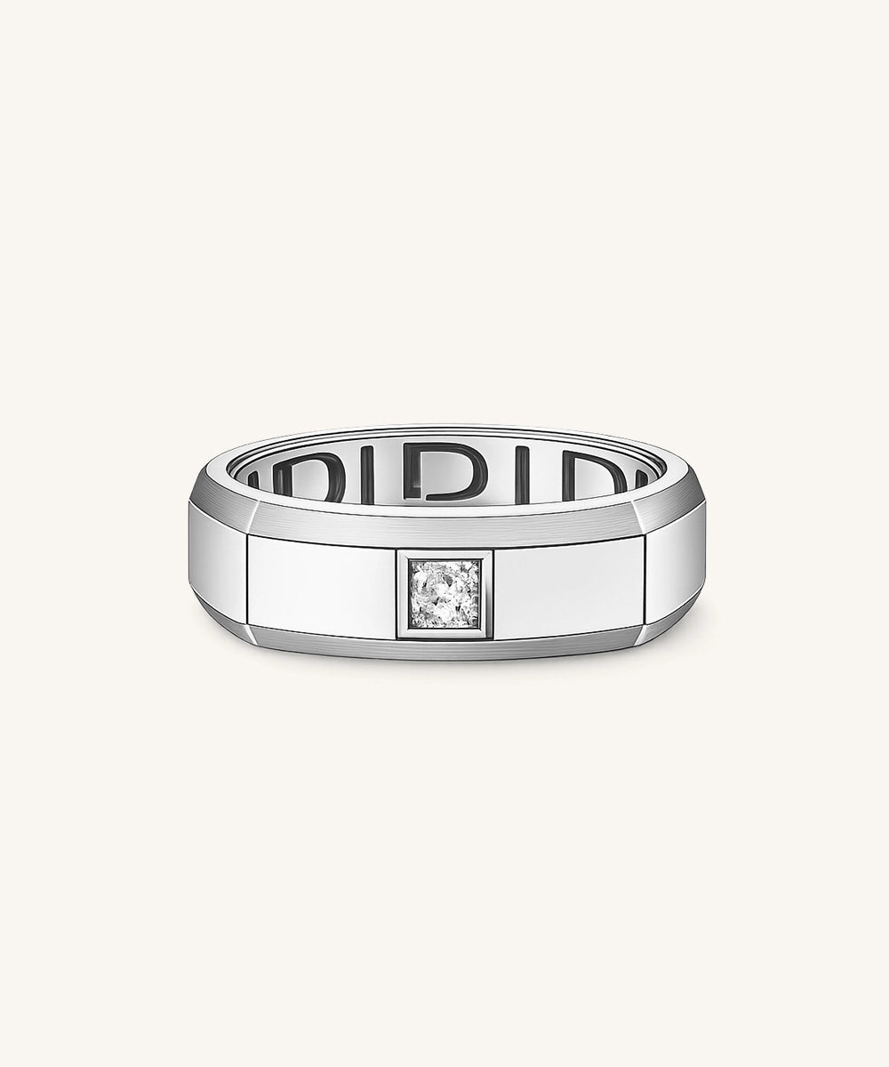 Modern Diamond Signet Ring
