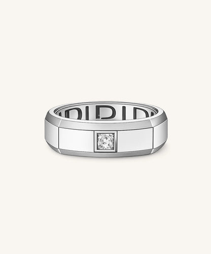 Modern Diamond Signet Ring